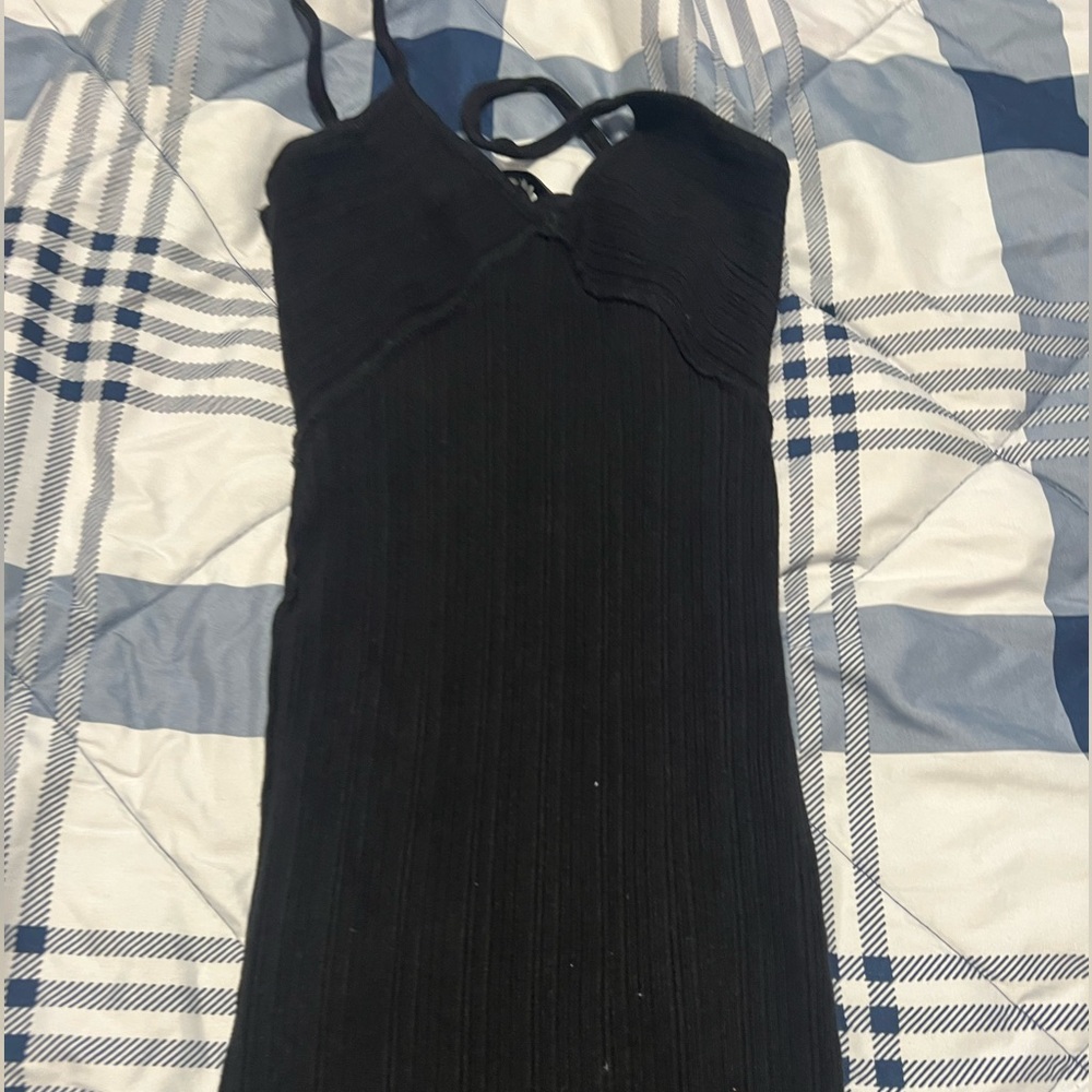 BERSHKA BABY DOLL BODY CON DRESS XS KNITTED - Picture 2 of 4